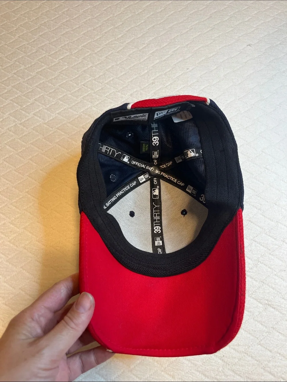 MLB Kids Fitted Navy and Red Boston Red Sox Baseball Cap, youth os